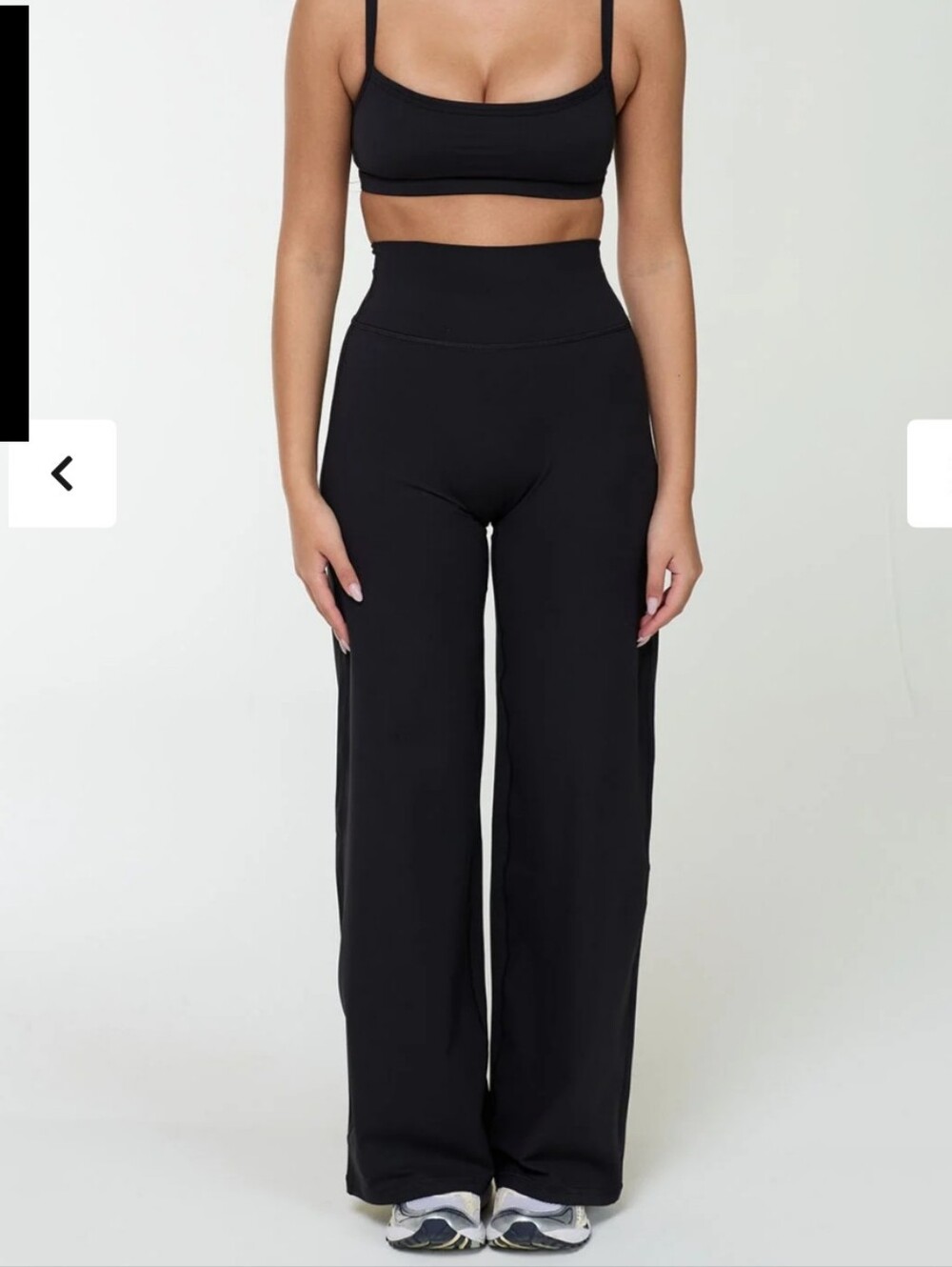 Azur Fit Black Wide Leg Pants